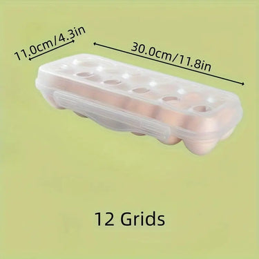 12 Grid Stackable Egg Storage Box with Lid | Refrigerator Safe